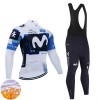 Conjunto Maillot + Culotte largo con tirantes Invierno Termico Movistar Team 2025 N001
